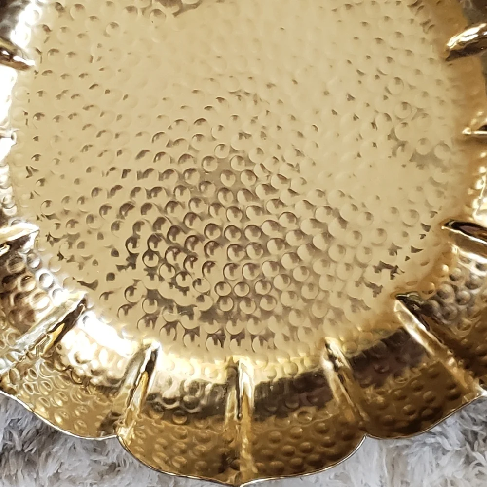 NWT Pier 1 Golden Flower Large Decorative Platter